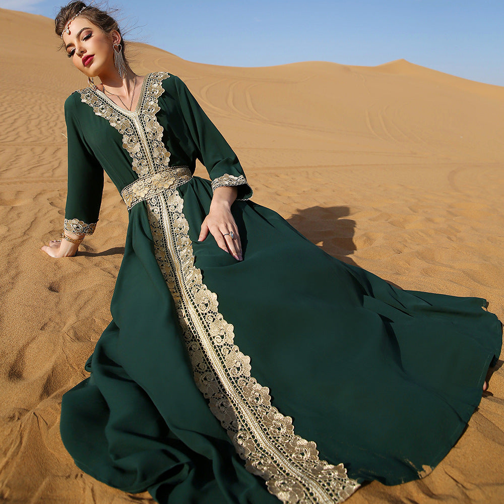 Women's Luxury Embroidered Lace Abaya