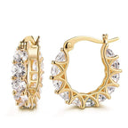 Cubic Zirconia Hoop Earrings