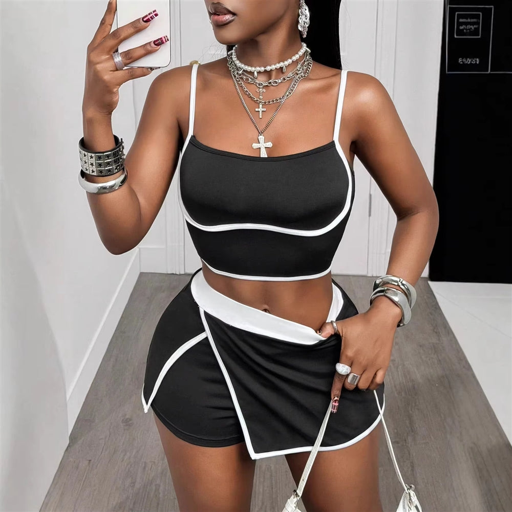 Sporty Tennis Girlie 2-Piece Skirt Set