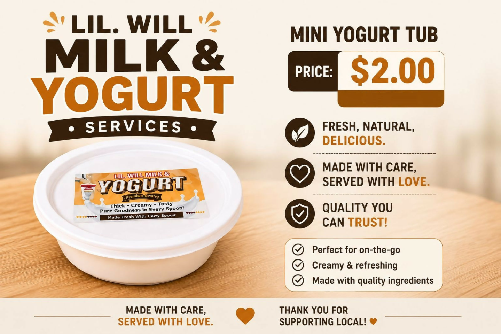 MINI YOGURT TUB