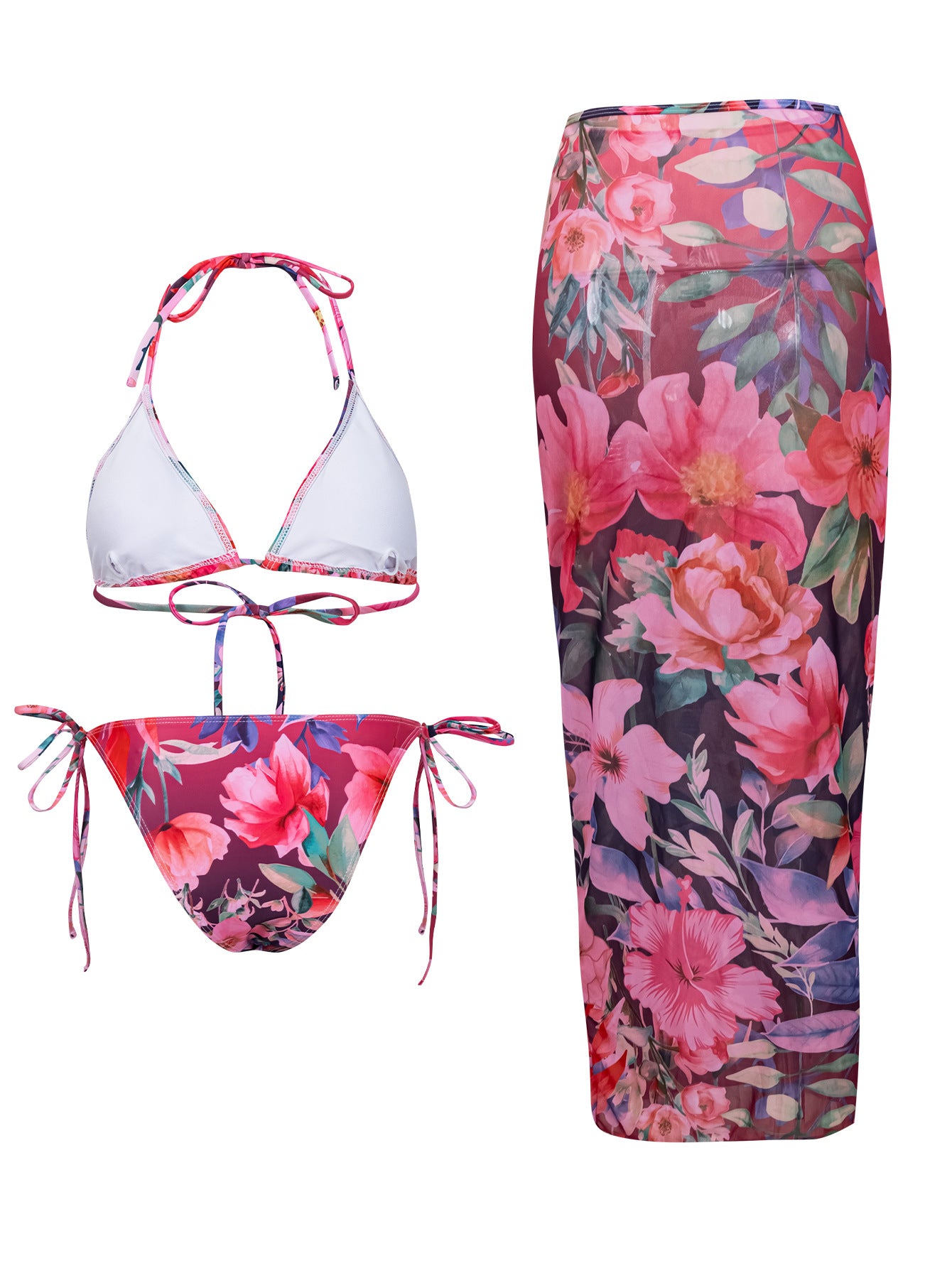 Flower Print Bikini Set