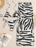 Flower Print Bikini Set