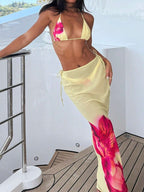 Flower Print Bikini Set