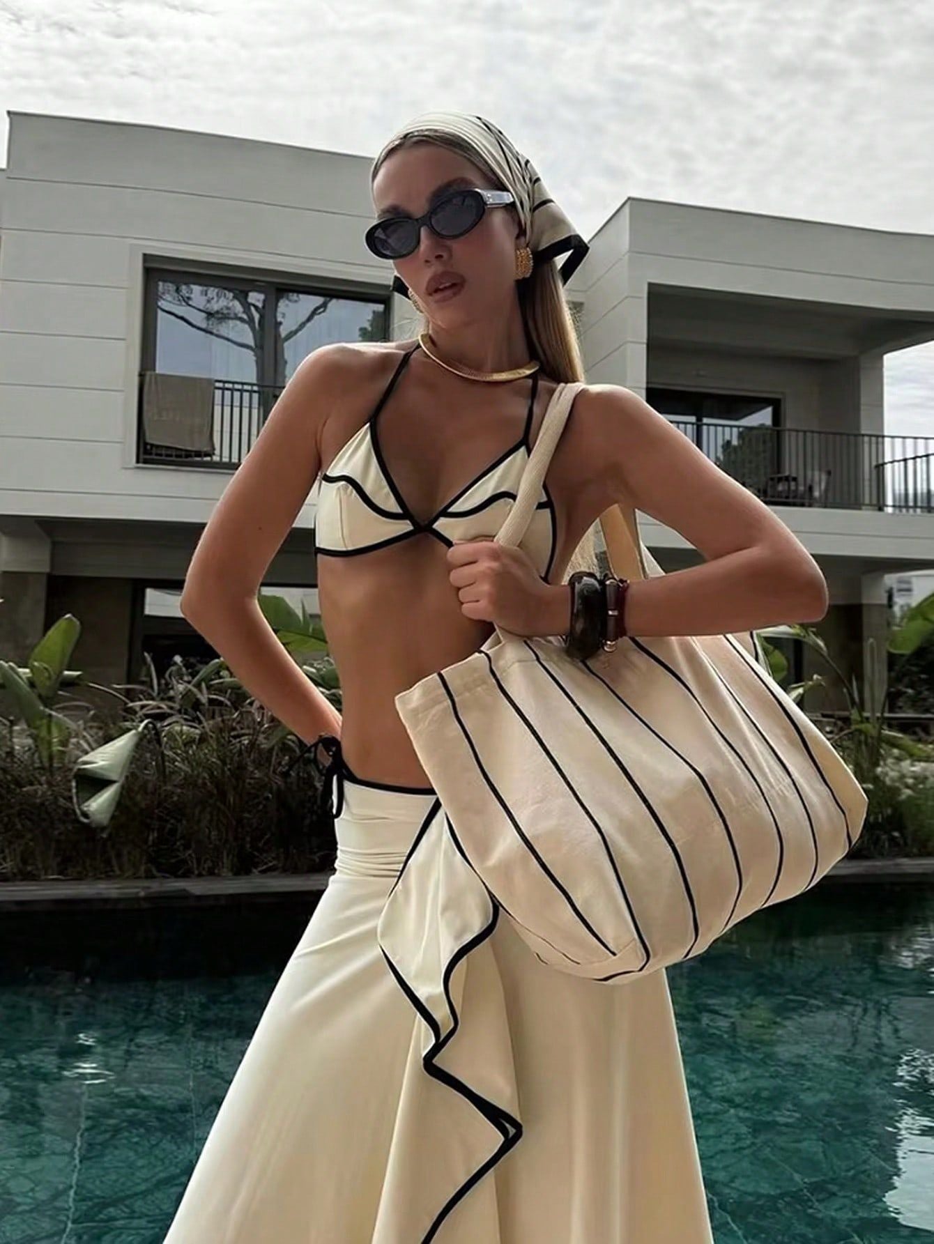 Flower Print Bikini Set