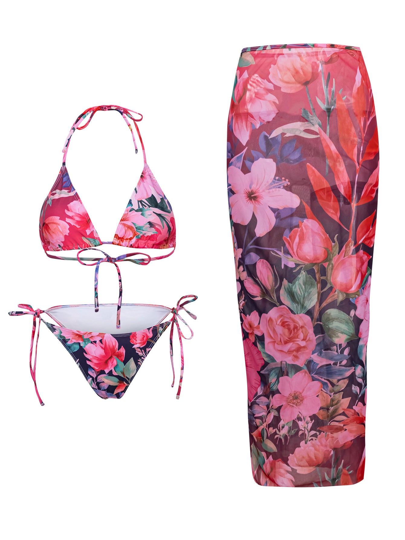 Flower Print Bikini Set