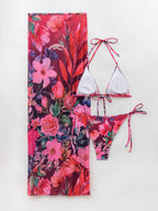 Flower Print Bikini Set