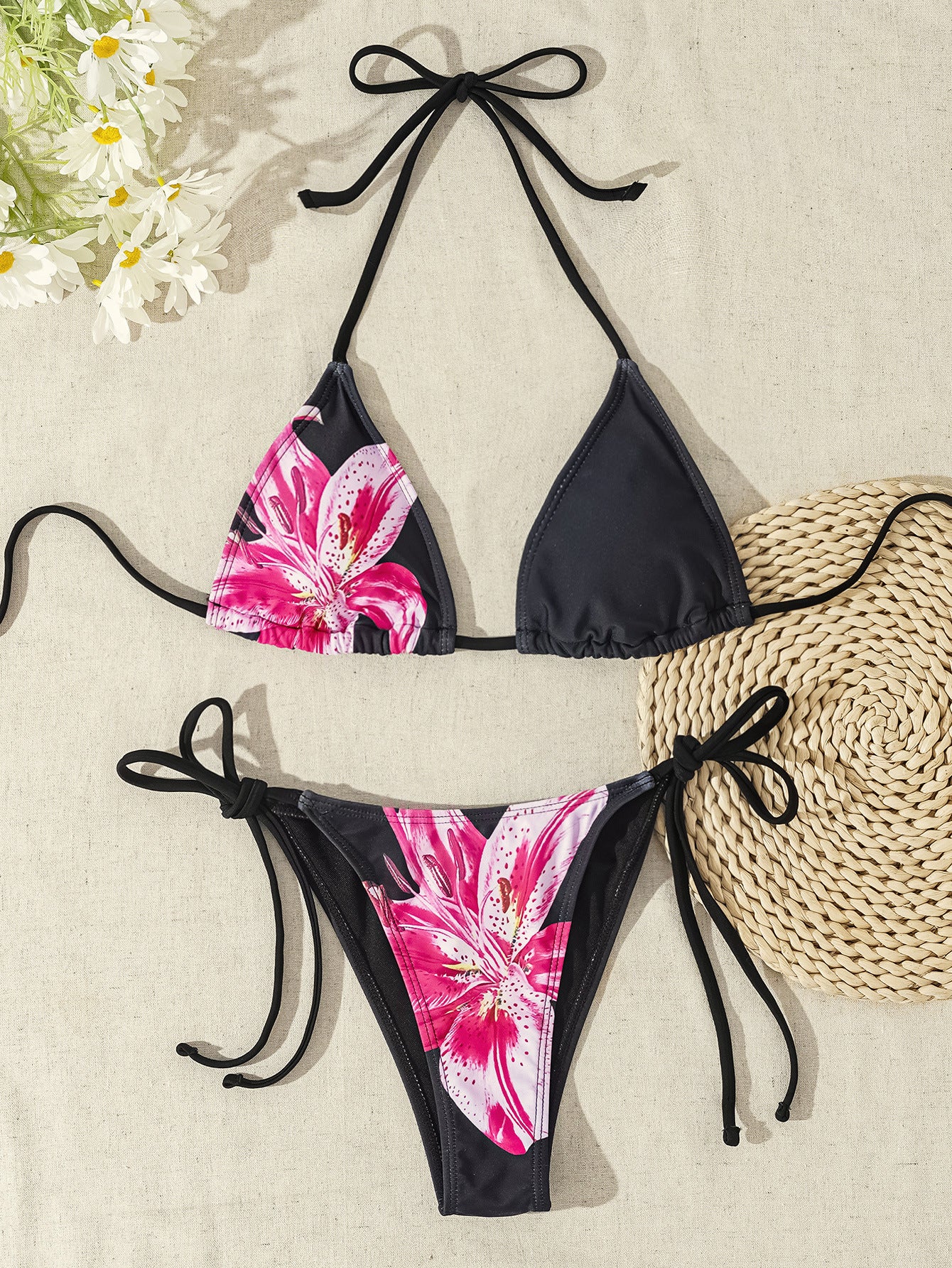Flower Print Bikini Set