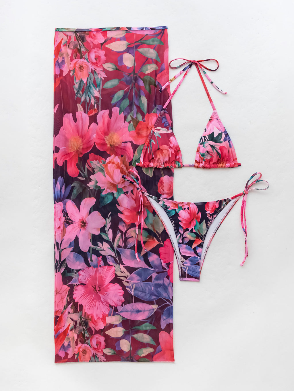 Flower Print Bikini Set