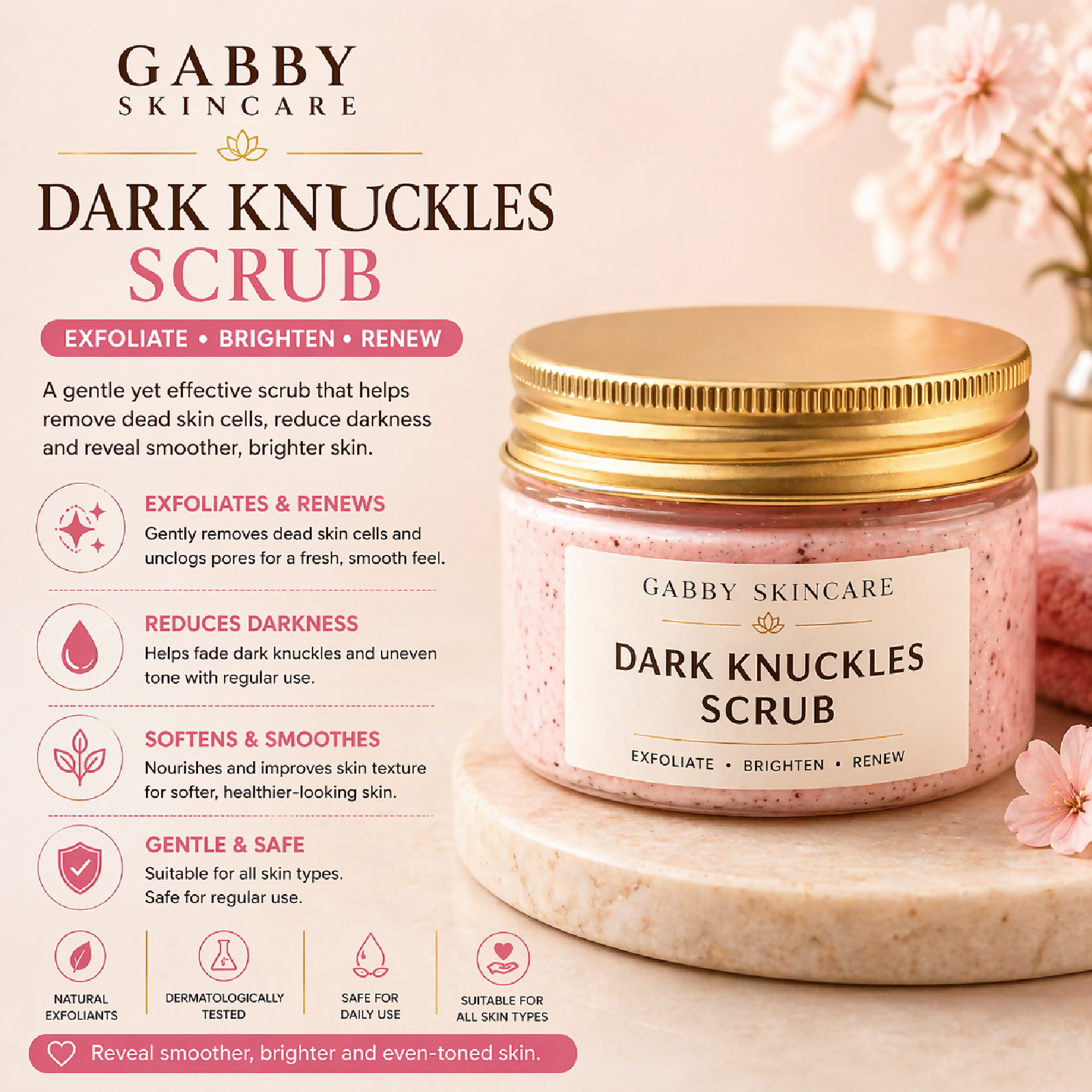 Gabby Skincare Dark Knuckles Scrub