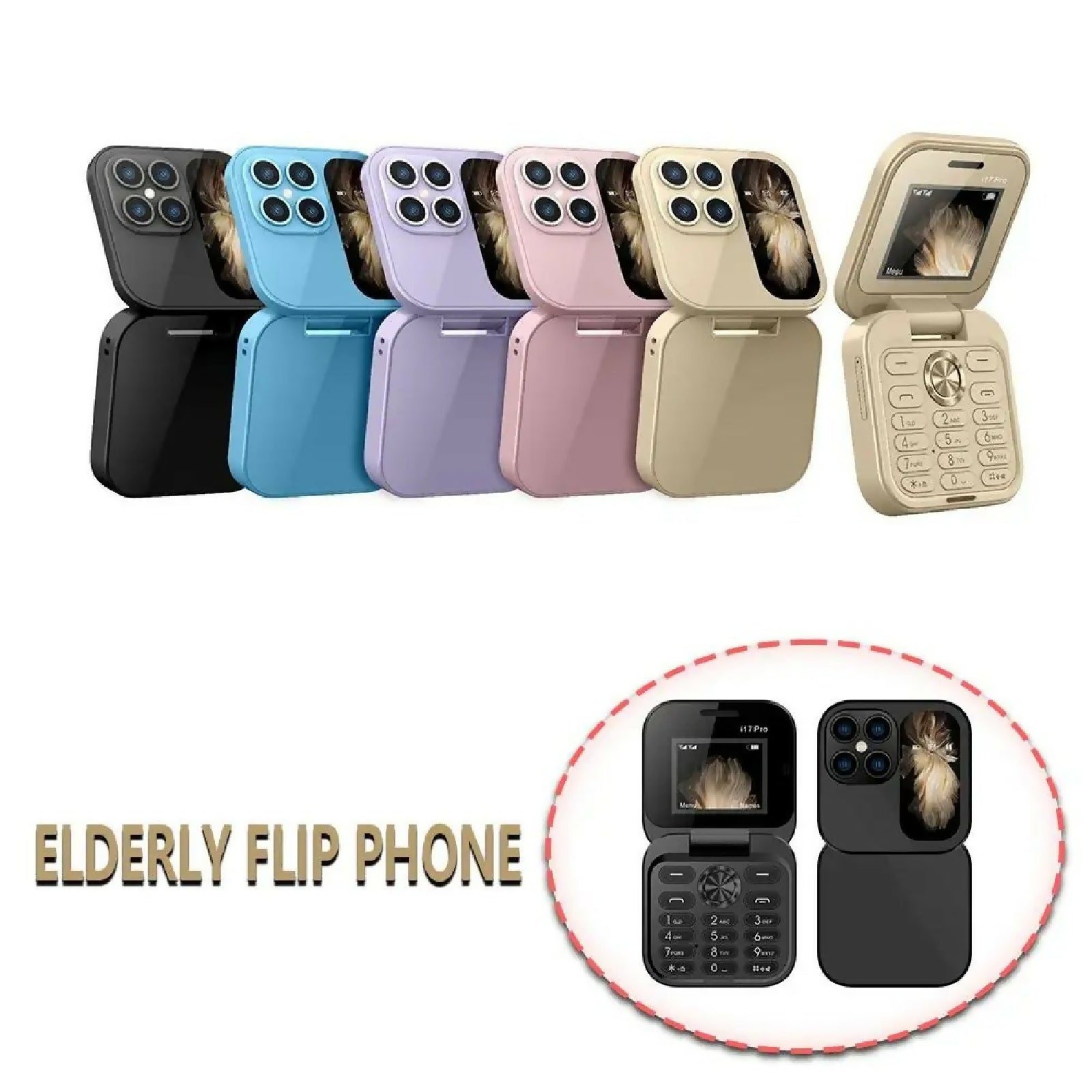 BUDI 17Pro Flip Phone