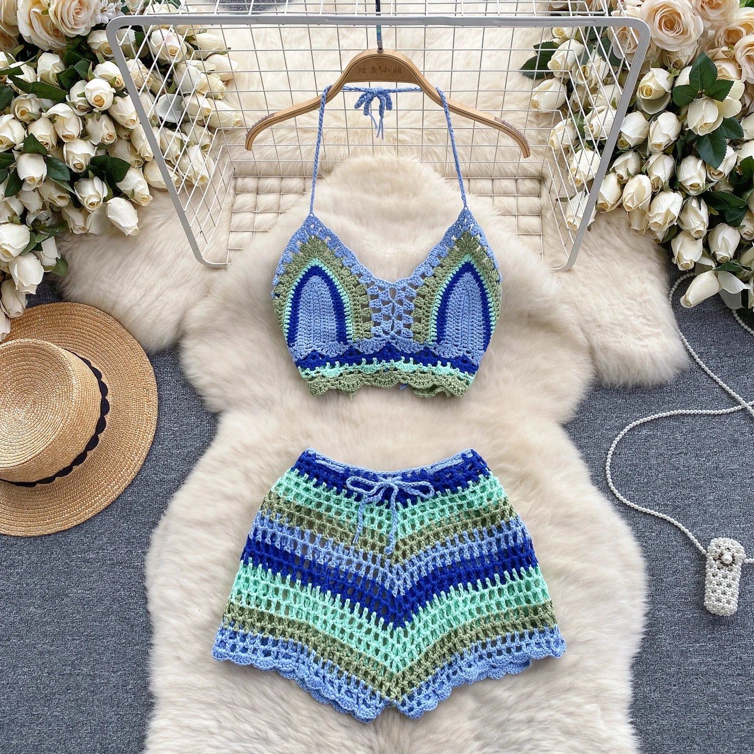 Halter Short Set