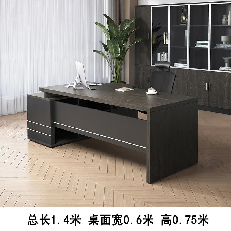 Wooden Boss Table Simple Modern Cabinet Designer Reading Reading Desk Secretary High Quality Art Bureau Meuble Office Furniture