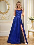 Female Evening Dress Dress 2025 Fashion New Spring And Autumn High Street Suspender Backless Sexy Split Flash Party Banquet