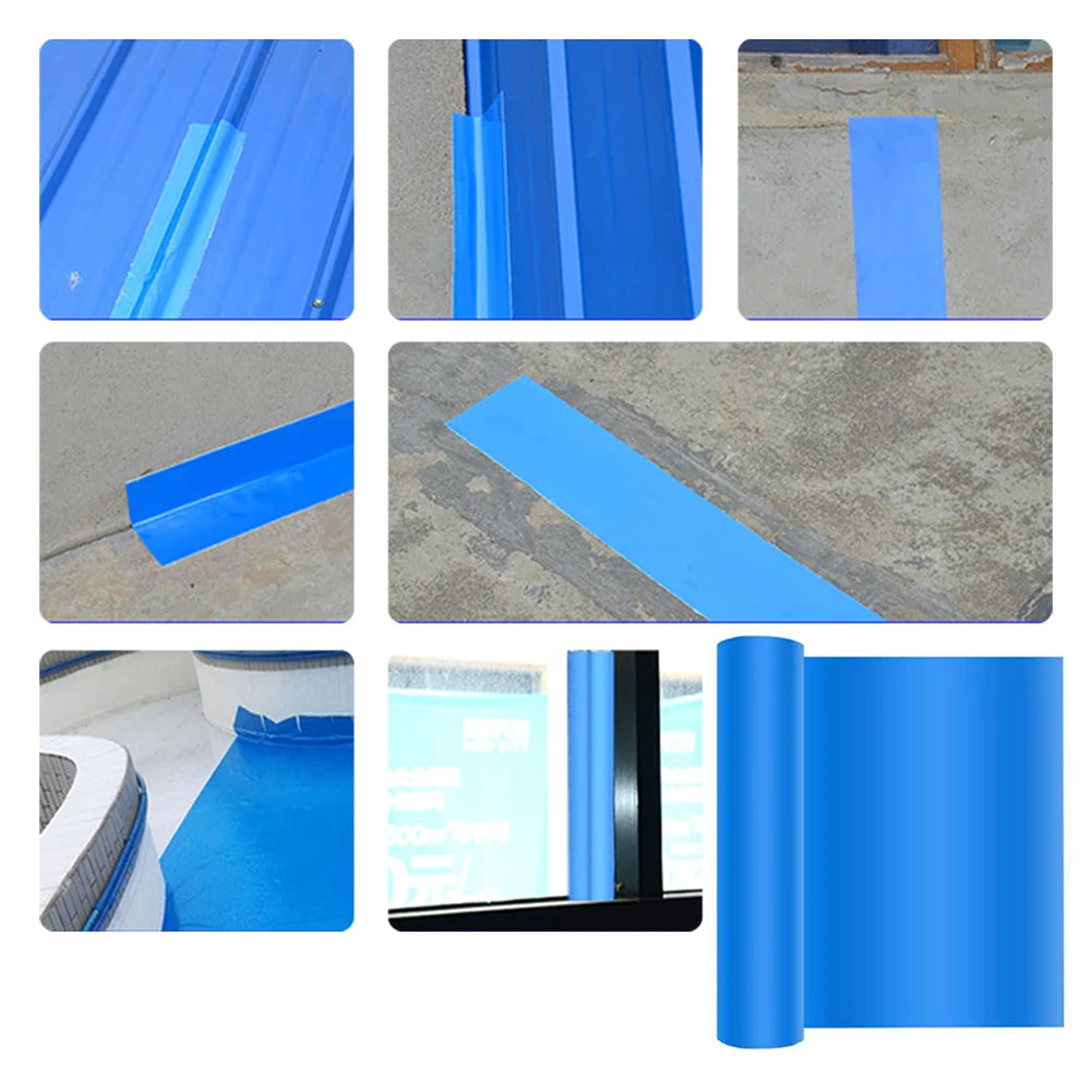 Roof Waterproof Tape Strong Adhesion Heat Insulated Sealing Tape 10M Self-Adhesive Tape Anti Crack Fix Tape for Roof Repairing