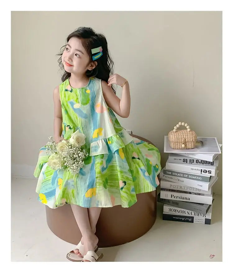 Girl's Summer Dress 2025 New Beach Dress for Summer