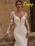 Customized Luxury Lace Dresses Women 2025 Wedding Elegant Jersey Wedding Dresses Exquisite Heavy Industry Wedding Dresses