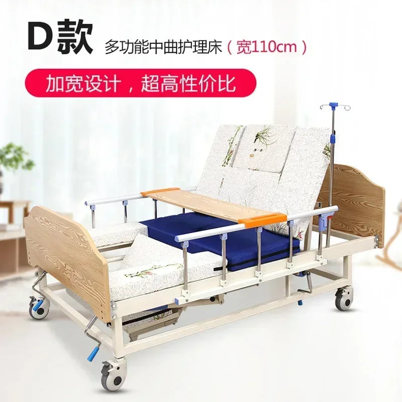 ss newParalyzed Patients Nursing Bed Household Multi-Functional Elderly Therapeutic Bed 1.1 Widened Turn-over Bed with Defecatio