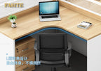 Simple modern financial desk and chair combination with dual workstation booth for office work
