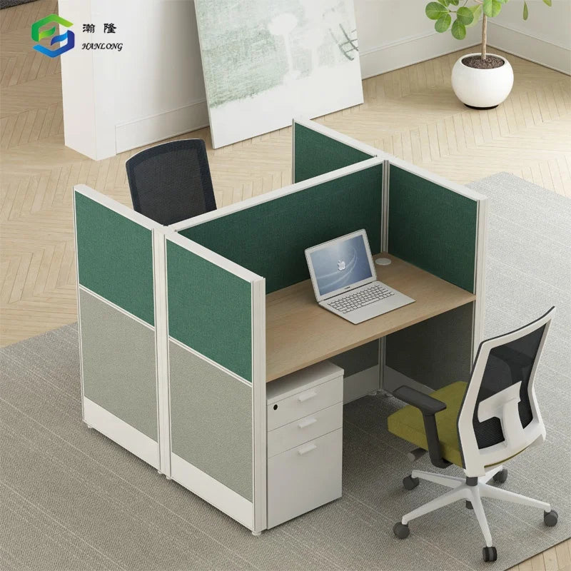Cubicle Office Furniture Aluminum Profile Partition Modern 6 Person Workstation Desk