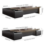 Modern Wooden Boss Office Desks Light Luxury Office Furniture Design with Storage Cabinet Study Desk Commercial President Desk