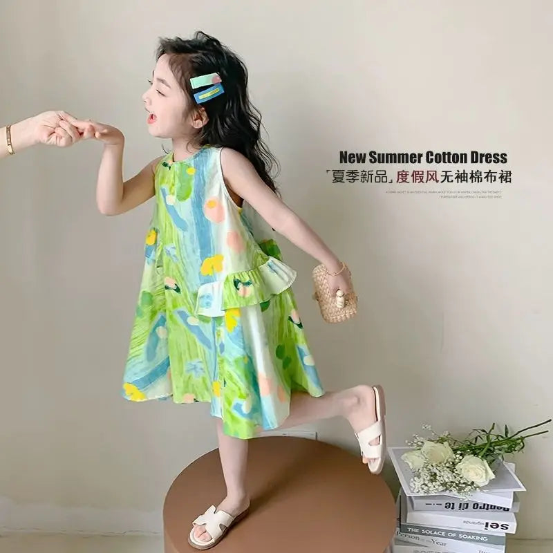 Girl's Summer Dress 2025 New Beach Dress for Summer