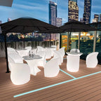 Waterproof Outdoor LED Lounge Sofa and Round Stools for Wedding Events Party Hotel and Living Room for Bar Sets Nightclubs