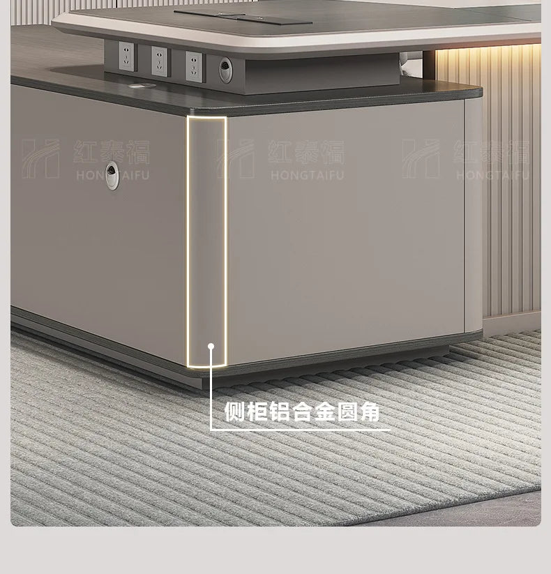 Boss's desk is simple, modern table and chair combination, advanced sense, large class desk, single presiden