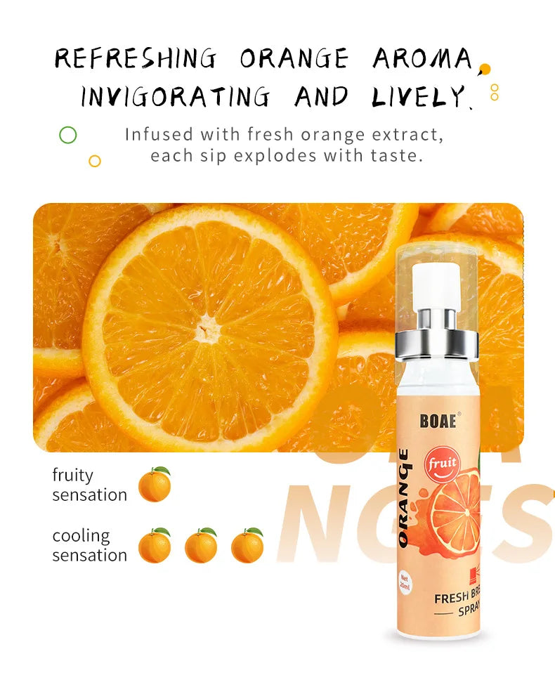 20ML Fresh Oral Spray Antibacterial Gum Care Portable Deodorizing Spray with Long Lasting Fragrance for Oral Health Care