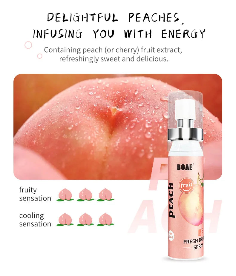 20ML Fresh Oral Spray Antibacterial Gum Care Portable Deodorizing Spray with Long Lasting Fragrance for Oral Health Care