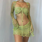 Sequined Knitted 3-Piece Set