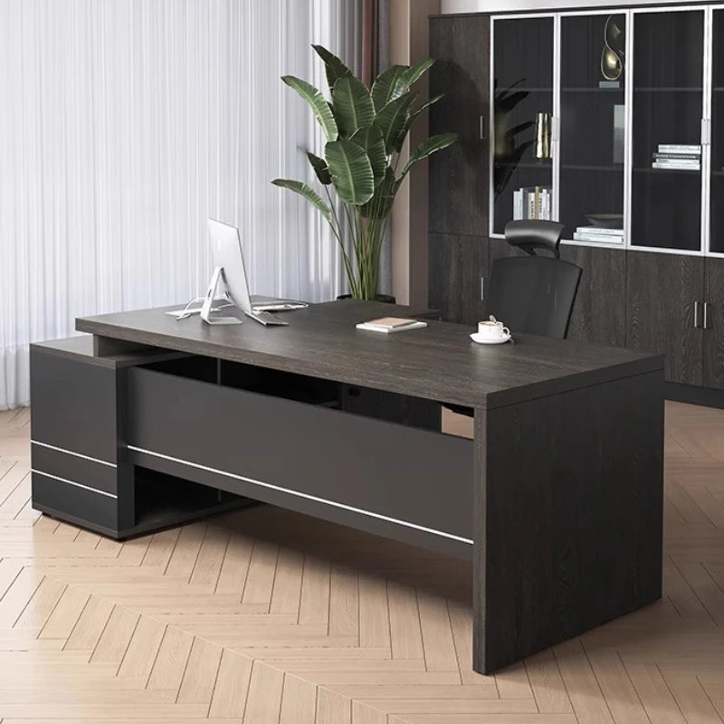 Wooden Boss Table Simple Modern Cabinet Designer Reading Reading Desk Secretary High Quality Art Bureau Meuble Office Furniture