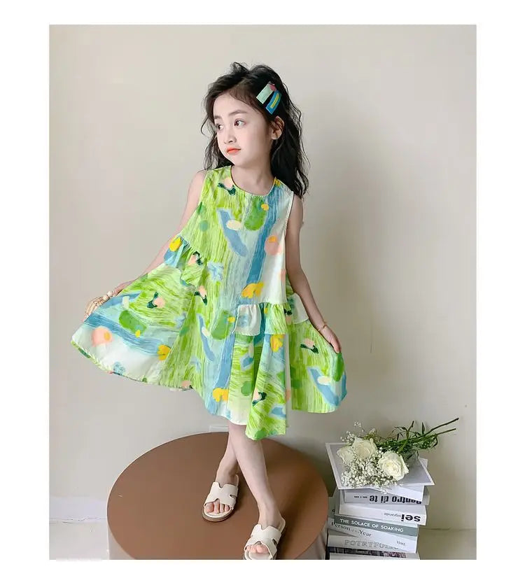 Girl's Summer Dress 2025 New Beach Dress for Summer