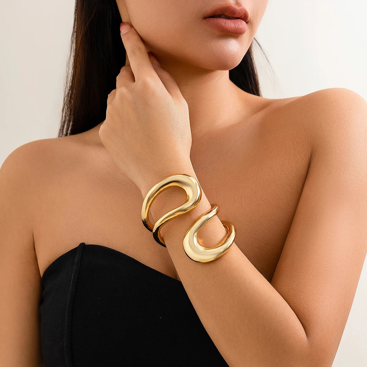 Geometric Open Cuff Bracelet