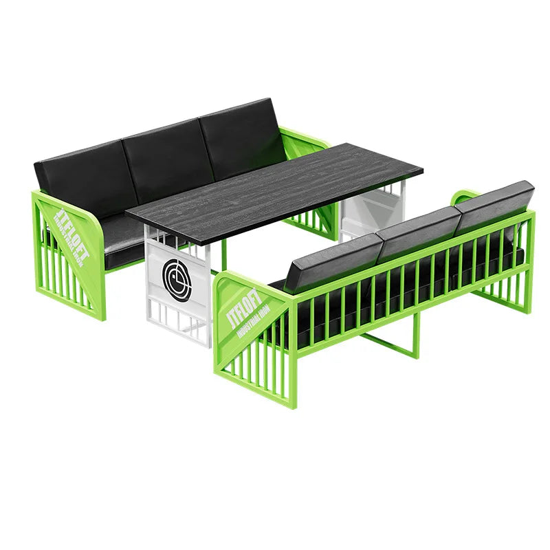 Industrial style Internet celebrity milk tea shop table and chair combination bar hot pot burger hotel coffee western restaurant