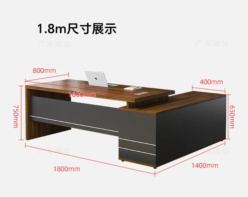 Wooden Boss Table Simple Modern Cabinet Designer Reading Reading Desk Secretary High Quality Art Bureau Meuble Office Furniture