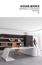 European High Quality Office Desk Cheap Executive Study Standing Office Desk Storage Floor Boss Wooden Escritorio Furniture