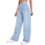 High-Waist Baggy Boyfriend Jeans