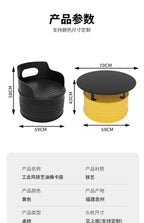 Industrial wind oil drum table and chair combination milk tea barbecue restaurant indoor and outdoor wrought iron furniture can