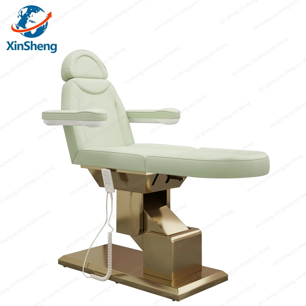 XinSheng Electric Lift Beauty Care Bed Adjustable Diagnostic Chair for Hospital Clinic Health SPA Store Sofa Leather Furniture