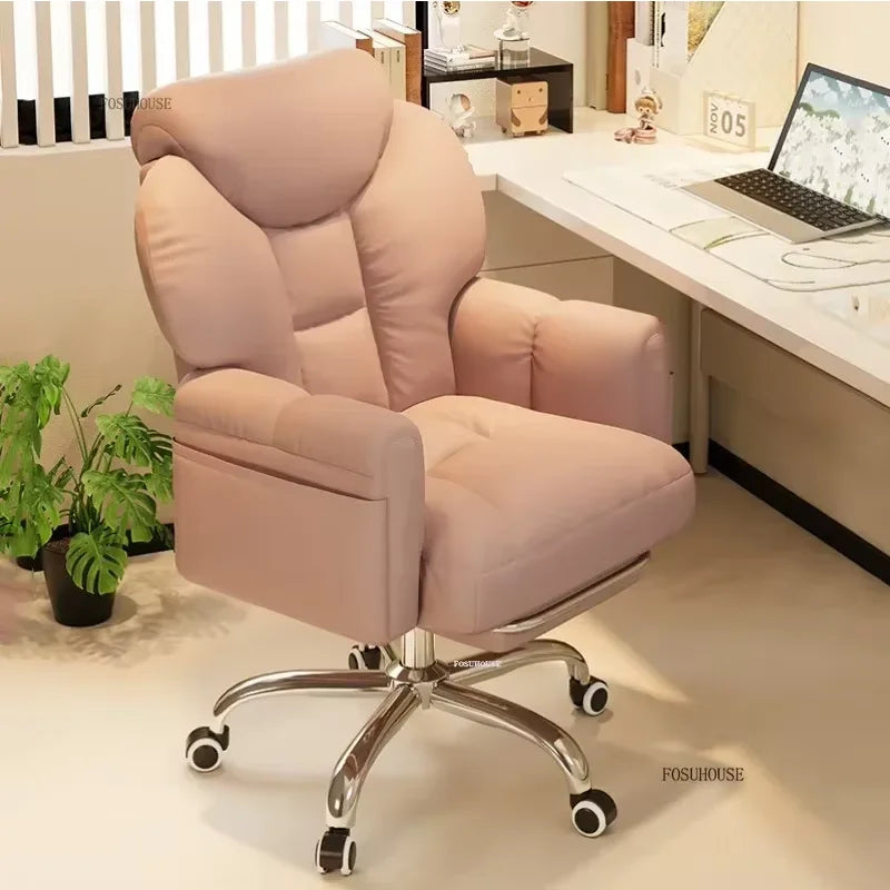 Mobile Swivel Soft Gaming Chairs Comfortable Aesthetic Gamer Leisure Desk Chair Nordic Office Chair Home Office Furniture V l