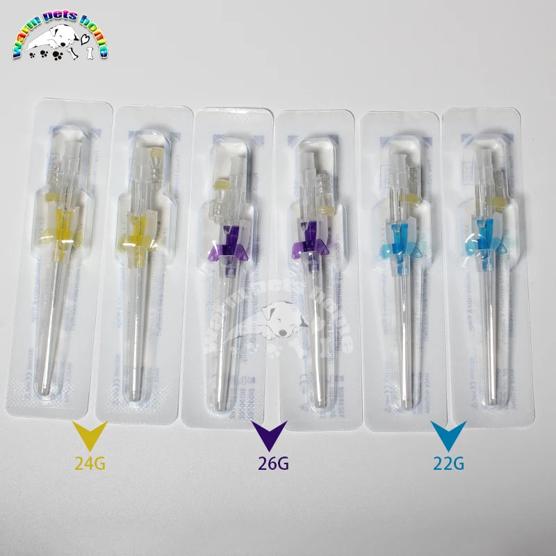 50pcs Sterile IV Cannula With Heparin Cap Disposable Butterfly IV Cannula Intravenous Injection Catheter Veterinary Consumables