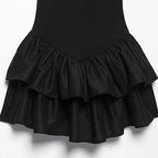 Women's Dresses 2025 Halter Pink Mini Dresses Chic v Neck Layer Ruffles Hem Dress A Line Vestido Summer Ladies Street Party Wear