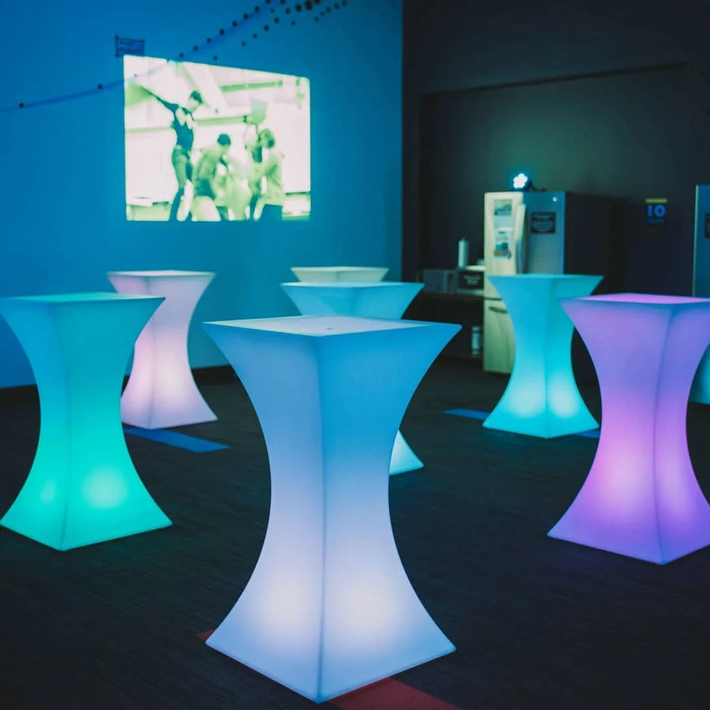 Modern LED Glowing Bar Table Color-Changing Waterproof Light-Up Furniture for Home Hotel Events Garden Wedding Nightclub