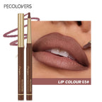 Matte 6-colors Lip Liner Pencil Bevel Design Nib Lip Contour Lipstick Nude Brown Lipstick Pencil Natural Lasting Lipliner Makeup