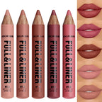 Waterproof Matte Lipliner Pencil Brown Contour Tint Lipstick Pen Long Lasting 12 Color Wooden Lip Liner Pencil Full-lip Makeup