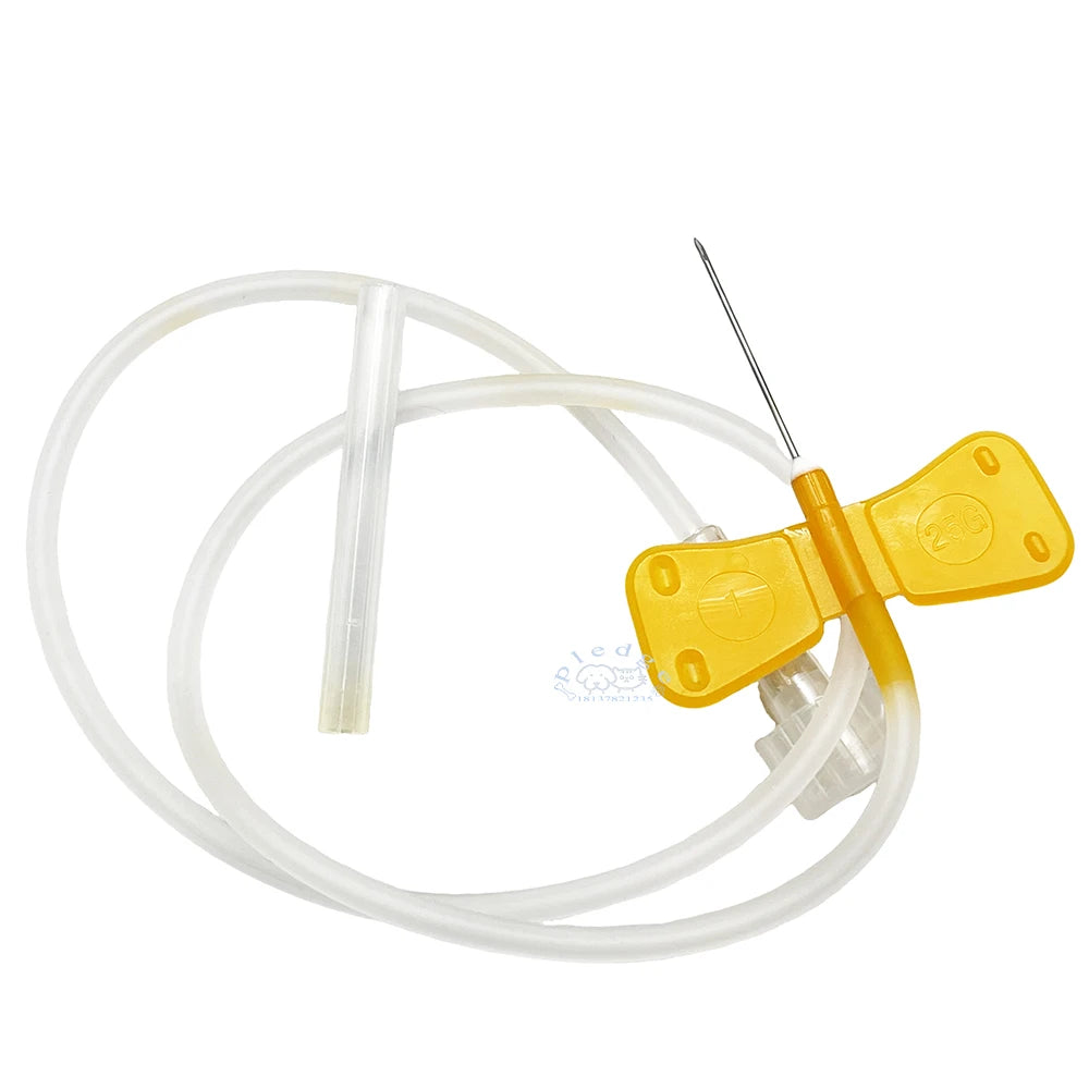‌25g Disposable Veterinary  Scalp Vein IV Infusion Set with Butterfly Wing Needle for Pets Small Animal Fluid Therapy
