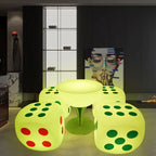 Outdoor Garden Bar Furniture Set LED Chair Bar Stool Sofa Table CE Certified for Hotel Villa Supermarket Made Durable Plastic