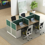 Cubicle Office Furniture Aluminum Profile Partition Modern 6 Person Workstation Desk