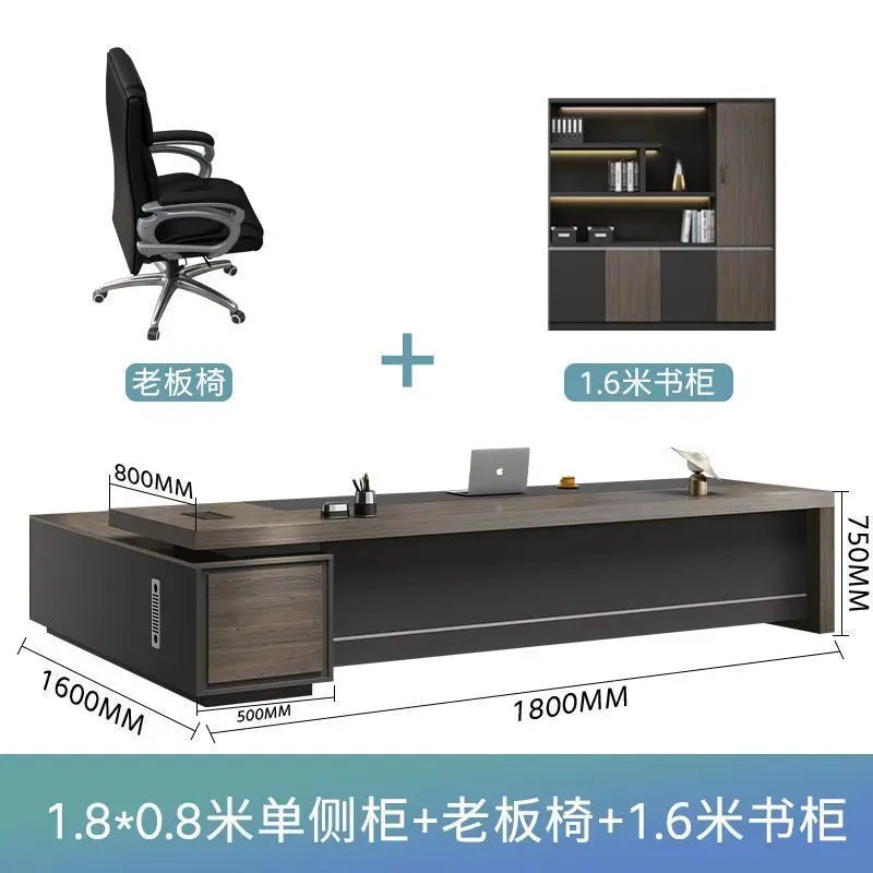 Boss desk light luxury chairperson room manager chair combination simple modern president desk furniture