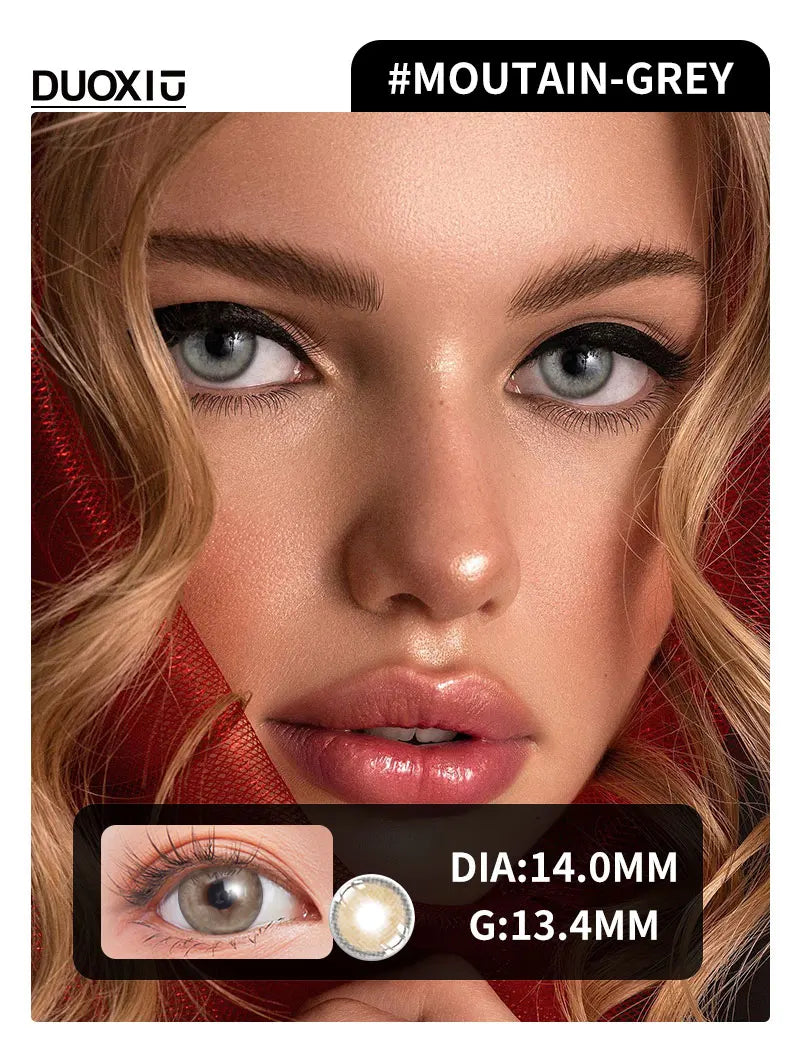 Duoxiu Contact Lenses 2Pcs Blue Green Contact Lenses Color Permanent Makeup Machine Changing Pupil and Eyes Color Fashion Lenses